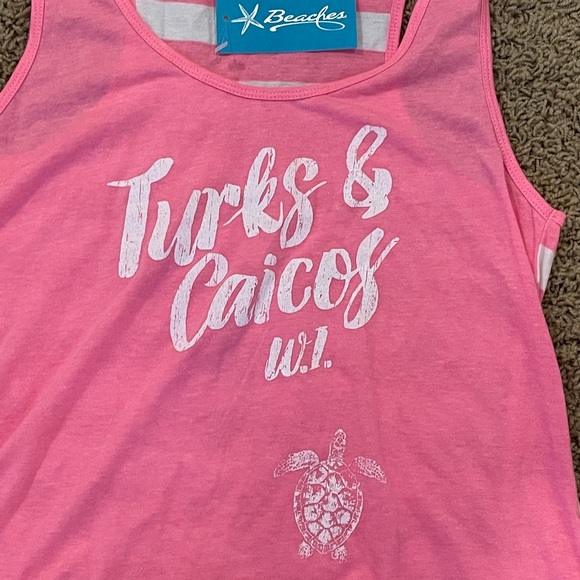 NWT Girls Turks and Caicos Turtle Tank Top - Picture 2 of 6